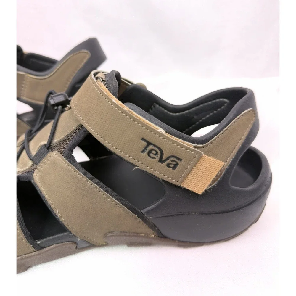 Teva Flintwood Mens 11 Brown Closed Toe Sport Sandals Hiking Water Fisherman EUC